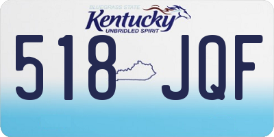 KY license plate 518JQF