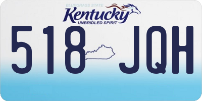 KY license plate 518JQH