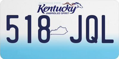 KY license plate 518JQL
