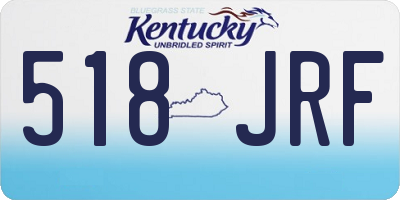 KY license plate 518JRF