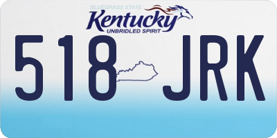KY license plate 518JRK