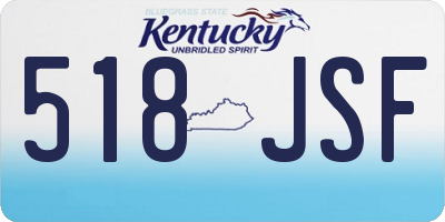 KY license plate 518JSF