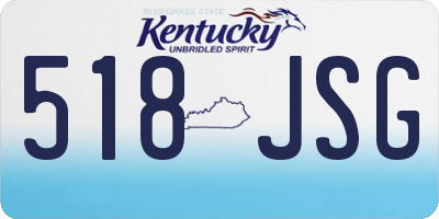 KY license plate 518JSG