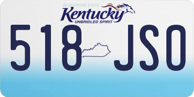 KY license plate 518JSO