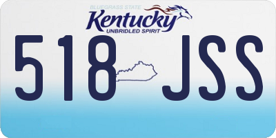 KY license plate 518JSS