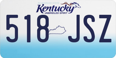 KY license plate 518JSZ