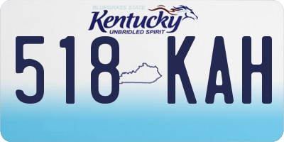 KY license plate 518KAH