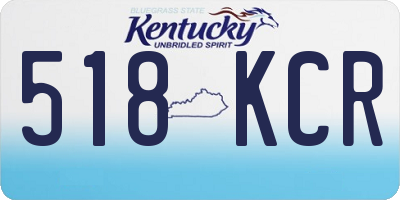 KY license plate 518KCR