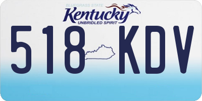 KY license plate 518KDV
