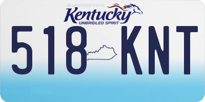 KY license plate 518KNT
