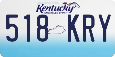 KY license plate 518KRY