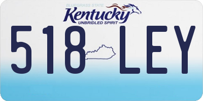 KY license plate 518LEY