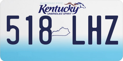 KY license plate 518LHZ