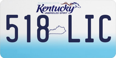KY license plate 518LIC