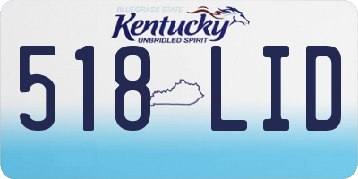 KY license plate 518LID