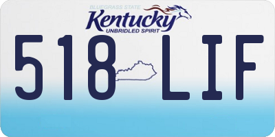 KY license plate 518LIF