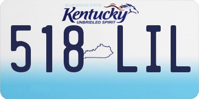 KY license plate 518LIL