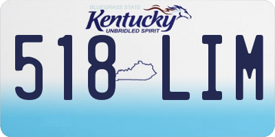 KY license plate 518LIM