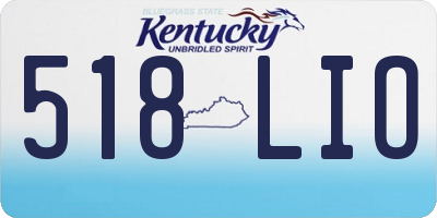 KY license plate 518LIO