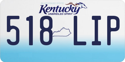 KY license plate 518LIP