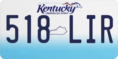 KY license plate 518LIR
