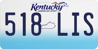 KY license plate 518LIS
