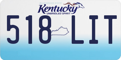 KY license plate 518LIT