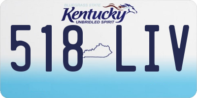 KY license plate 518LIV