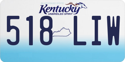 KY license plate 518LIW