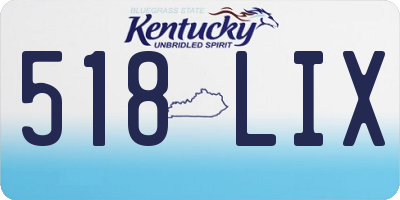 KY license plate 518LIX