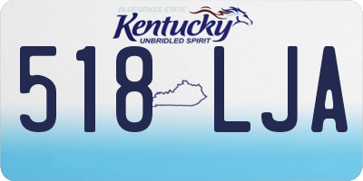 KY license plate 518LJA