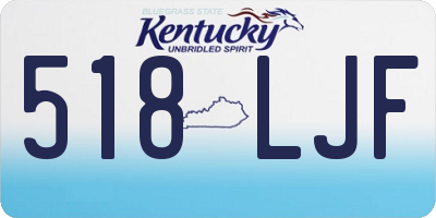 KY license plate 518LJF