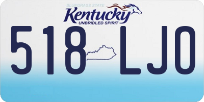 KY license plate 518LJO
