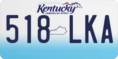 KY license plate 518LKA