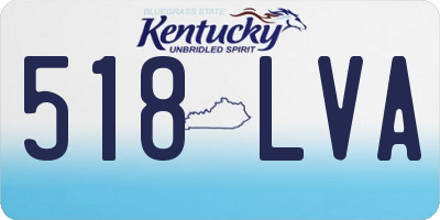 KY license plate 518LVA