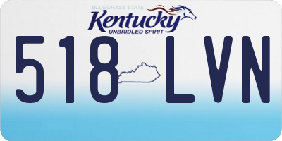 KY license plate 518LVN