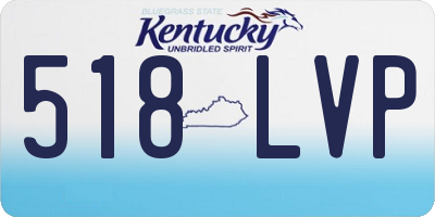 KY license plate 518LVP
