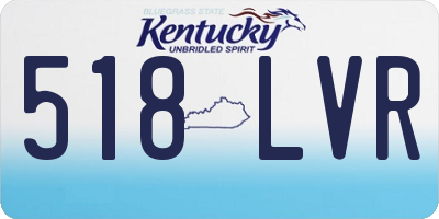KY license plate 518LVR