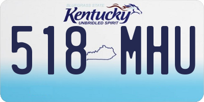 KY license plate 518MHU