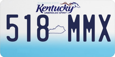 KY license plate 518MMX