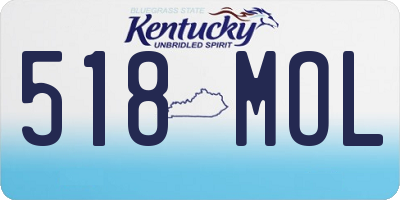 KY license plate 518MOL