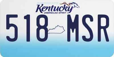 KY license plate 518MSR
