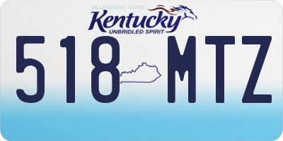 KY license plate 518MTZ