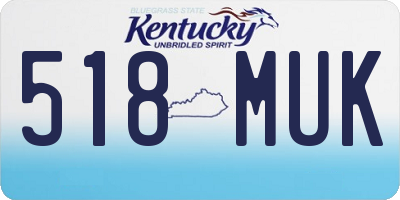 KY license plate 518MUK