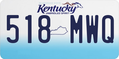 KY license plate 518MWQ