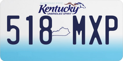KY license plate 518MXP