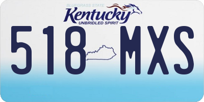 KY license plate 518MXS