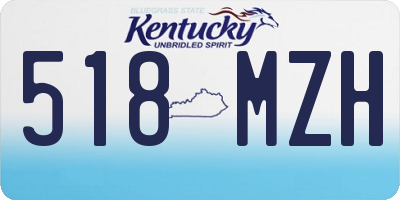 KY license plate 518MZH