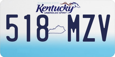 KY license plate 518MZV