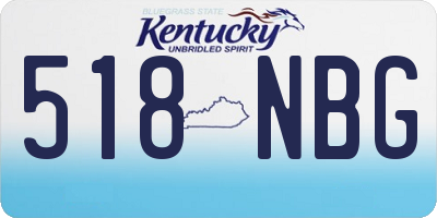 KY license plate 518NBG